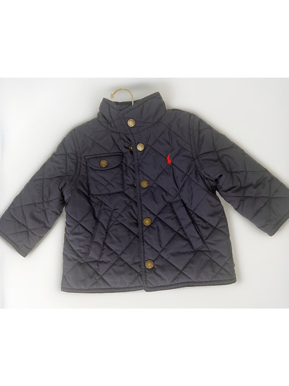 Polo By Ralph Lauren Quilted Navy Lightweight Jacket - Boys Size 18 Mo. H
